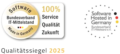 Software Made in Germany - Software hosted in Germany badge